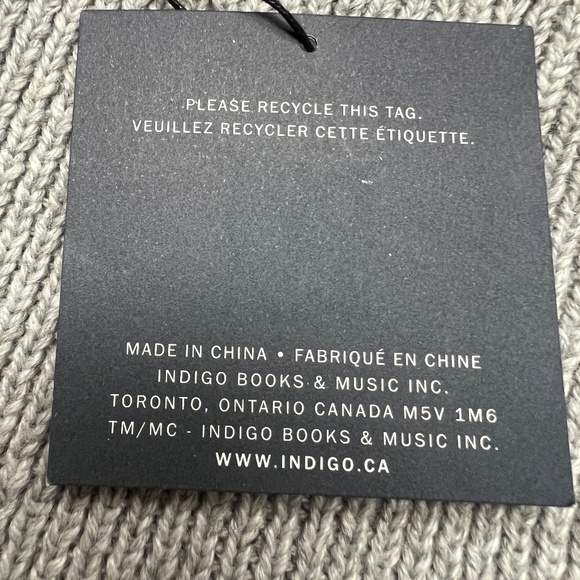 Indigo Family Collection Knit Scarf Red Gray Cream Rectangle NEW Tags Long - Picture 6 of 7